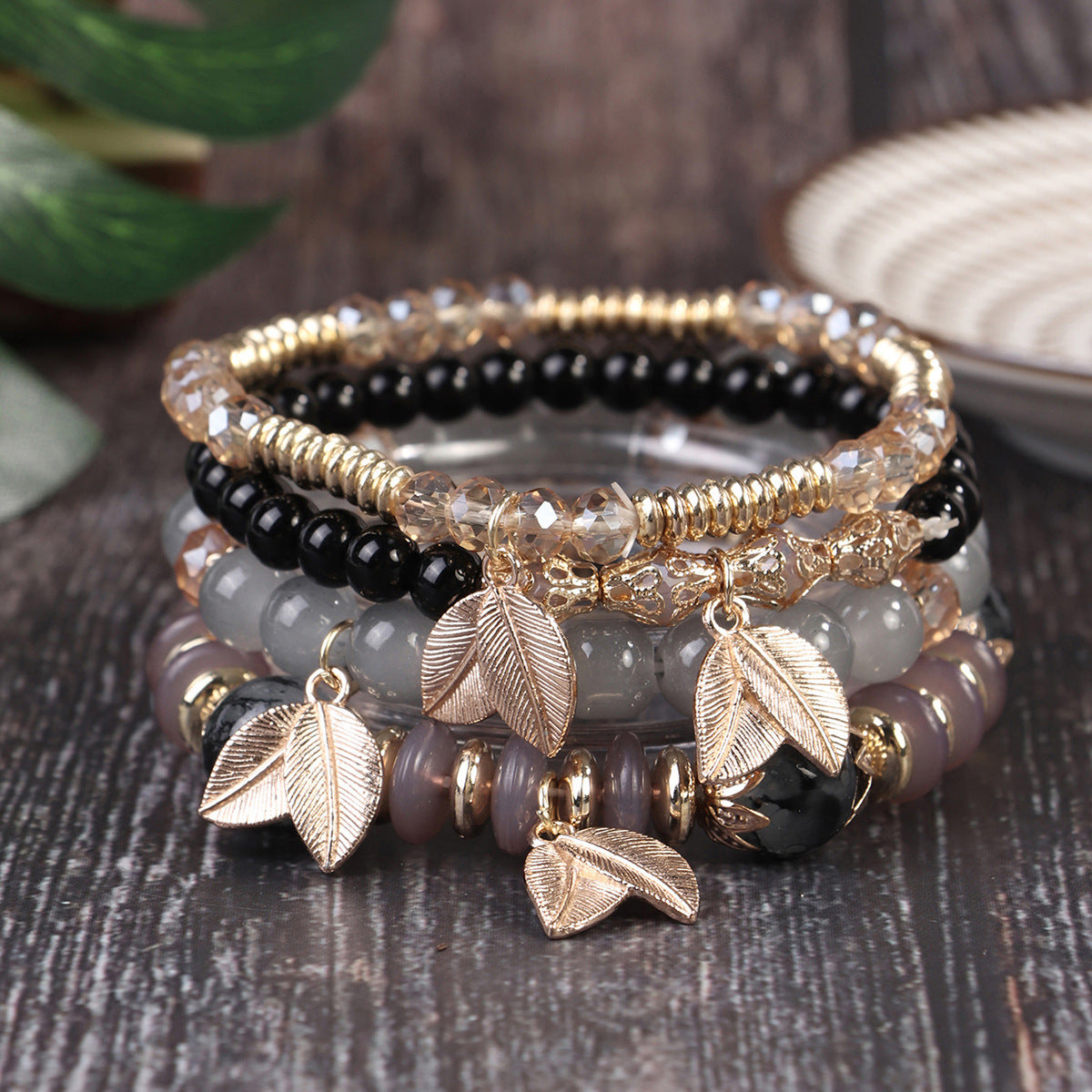 Bohemian Multi Layer Bracelet Leaf Ethnic Style